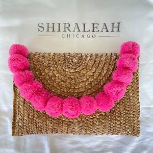 Pink Pom Pom Clutch by Shiraleah